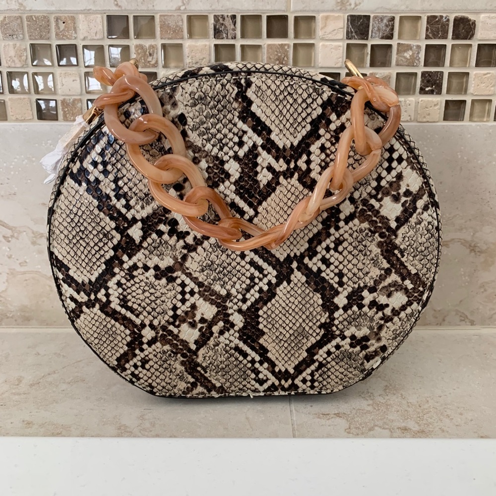 Vegan leather Snakeprint purse, handbag, mini bag